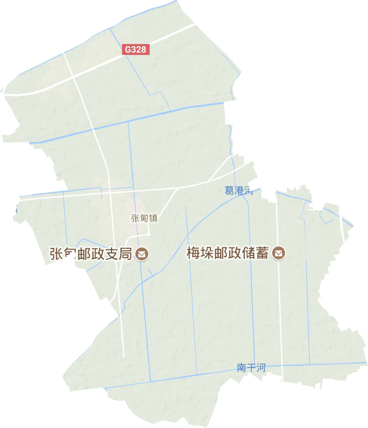 張甸鎮(zhèn)地形圖