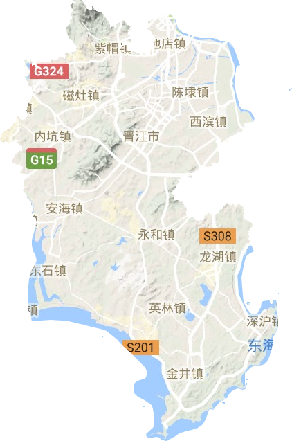 晉江市地形圖