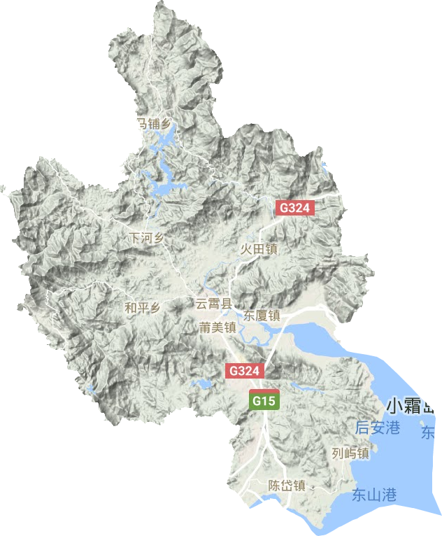 云霄縣地形圖