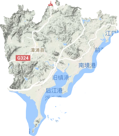 漳浦縣地形圖