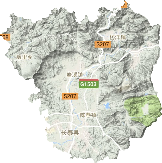 長泰縣地形圖