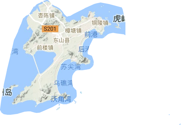東山縣地形圖