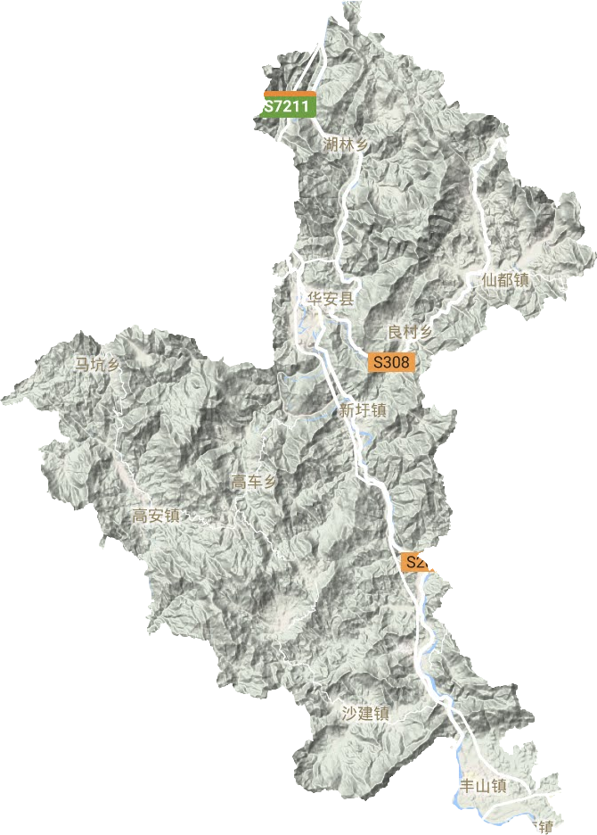 華安縣地形圖
