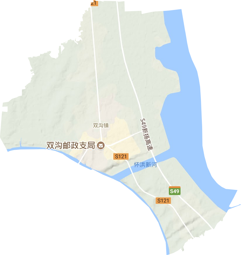 雙溝鎮地形圖