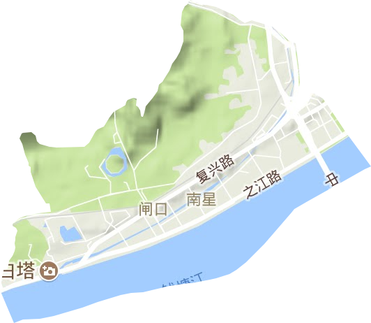 南星街道地形圖