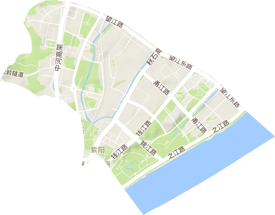 紫陽街道地形圖