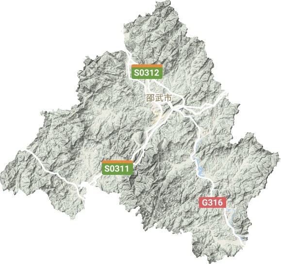 邵武市地形圖