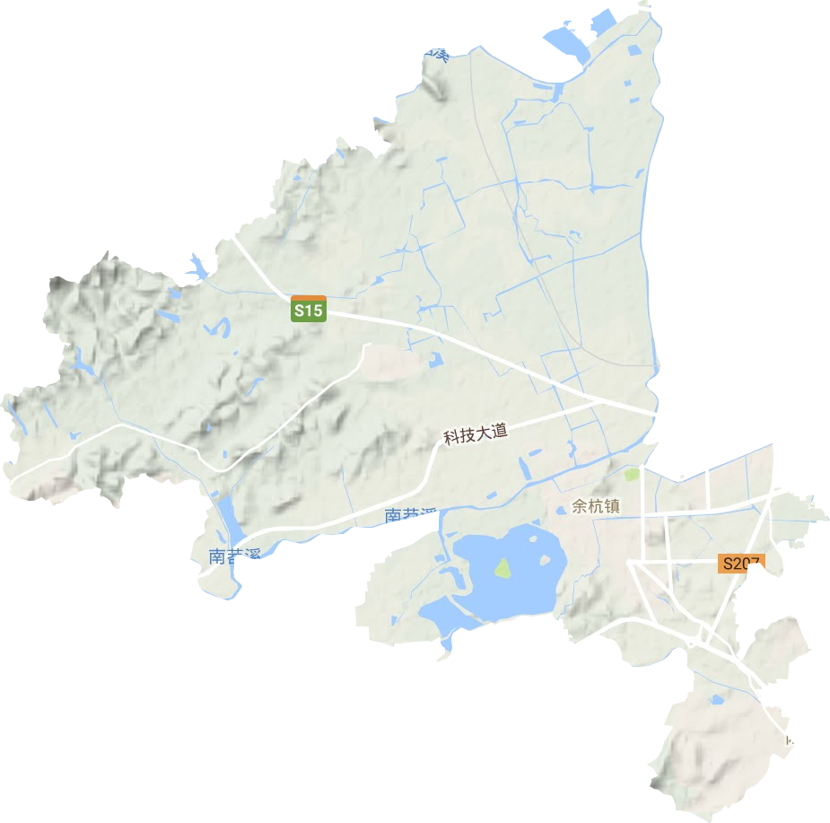 余杭街道地形圖