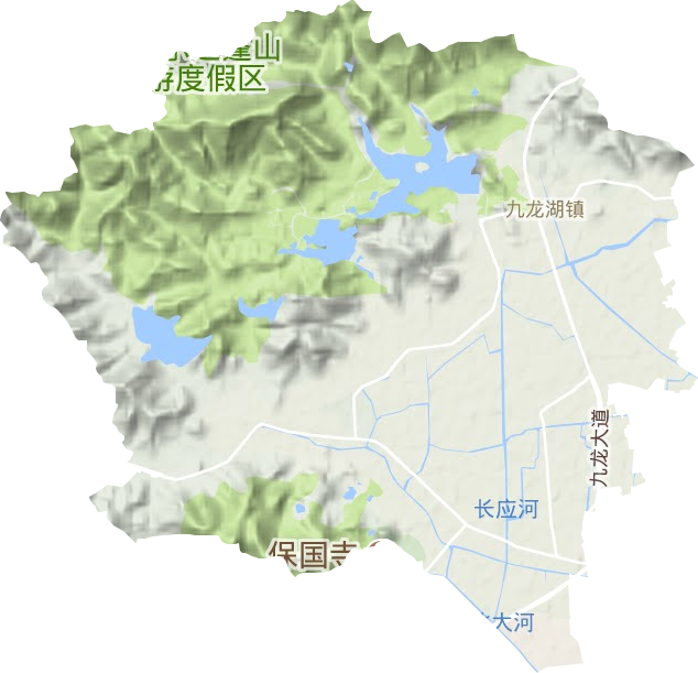 九龍湖鎮地形圖