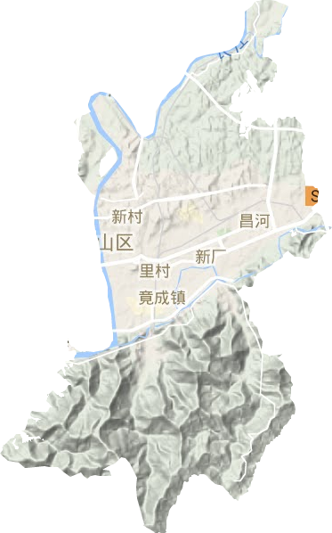 珠山區地形圖