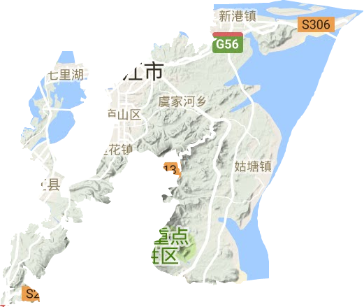 濂溪區地形圖