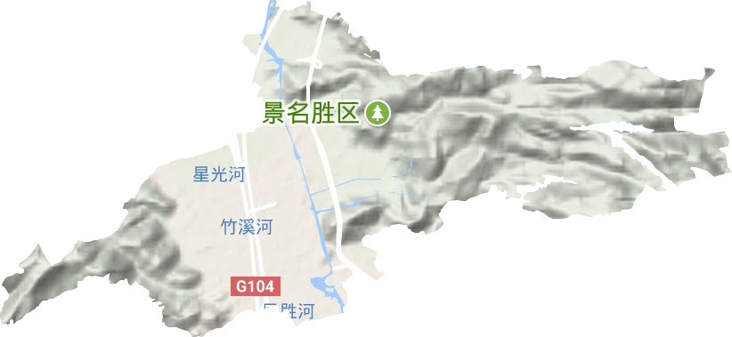 仙巖街道地形圖