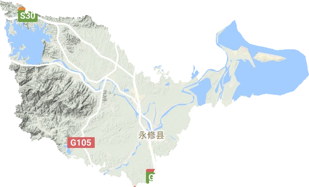 永修縣地形圖