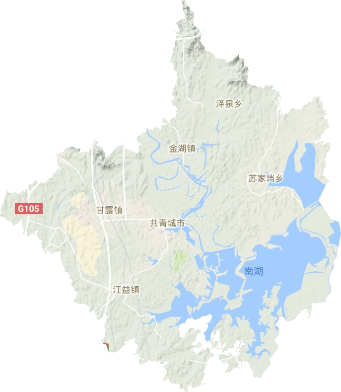 共青城市地形圖