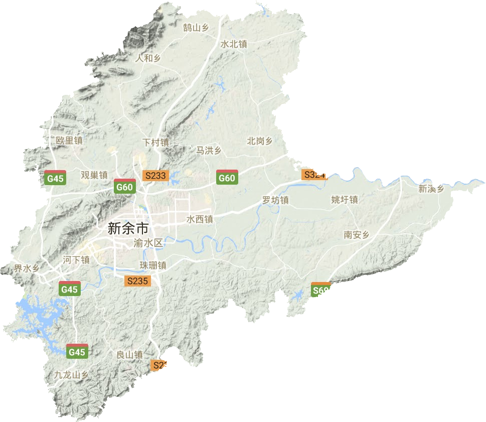 渝水區地形圖