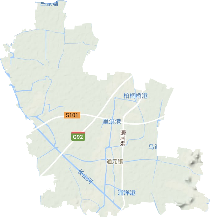 通元鎮(zhèn)地形圖