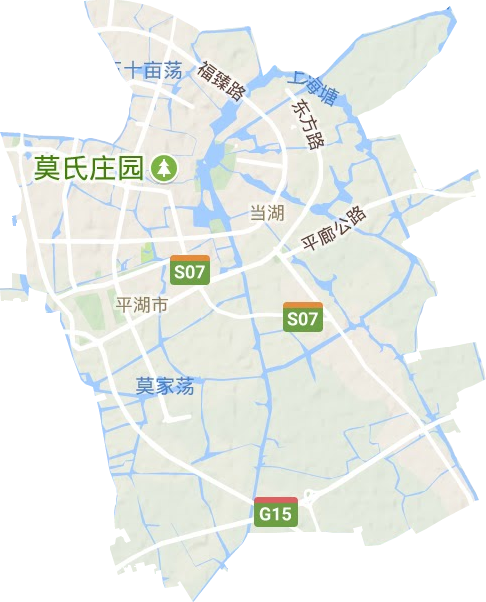 當湖街道地形圖