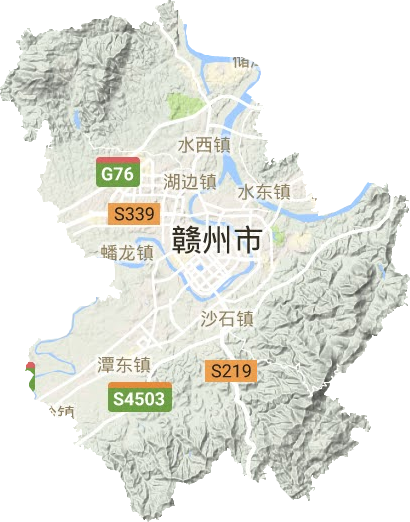 章貢區(qū)地形圖
