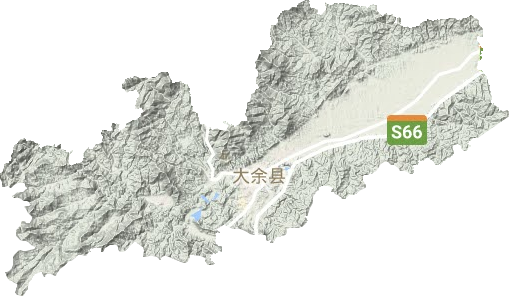 大余縣地形圖