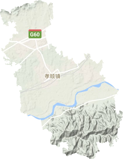 孝順鎮地形圖