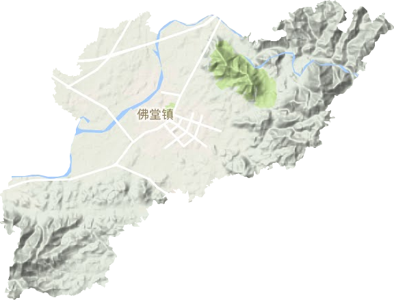 佛堂鎮(zhèn)地形圖