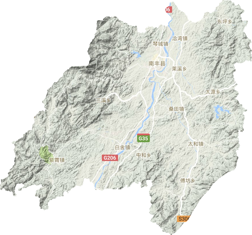 南豐縣地形圖