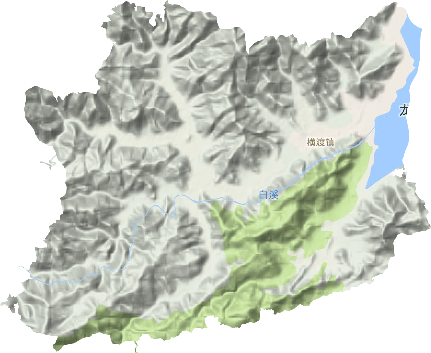 橫渡鎮地形圖