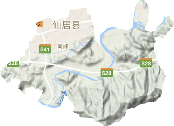 南峰街道地形圖