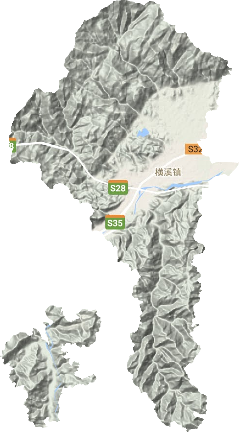 橫溪鎮地形圖