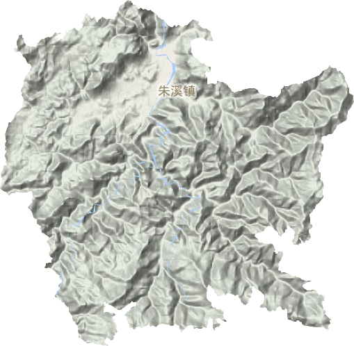 朱溪鎮地形圖