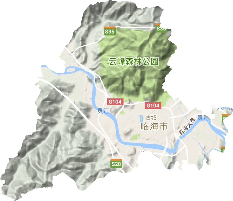 古城街道地形圖