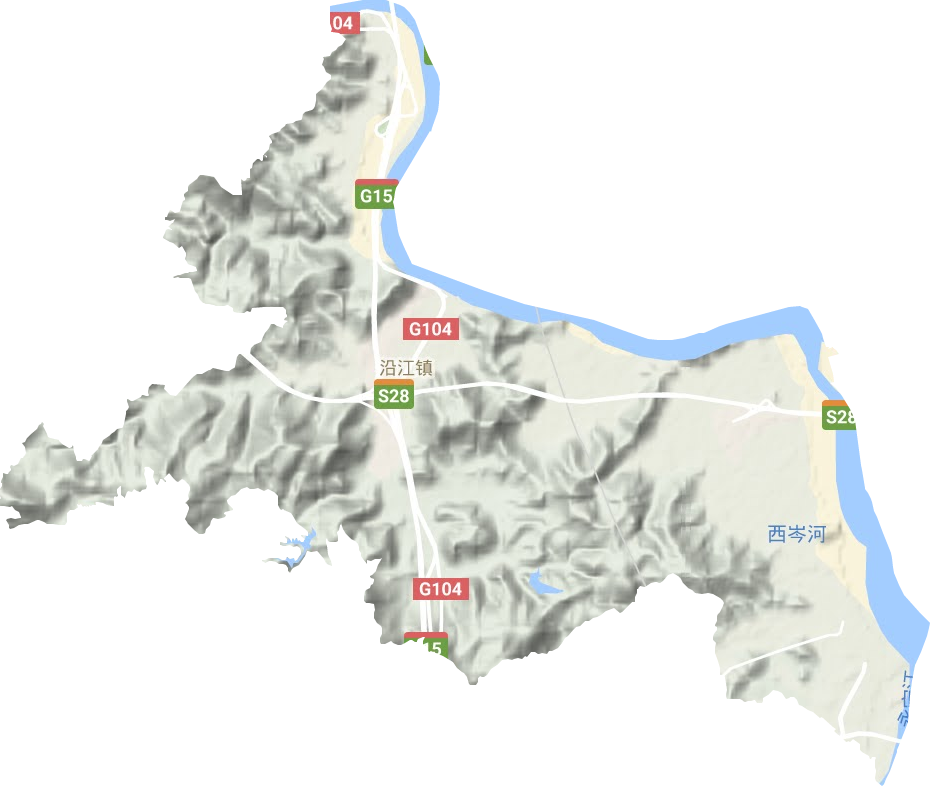 沿江鎮地形圖
