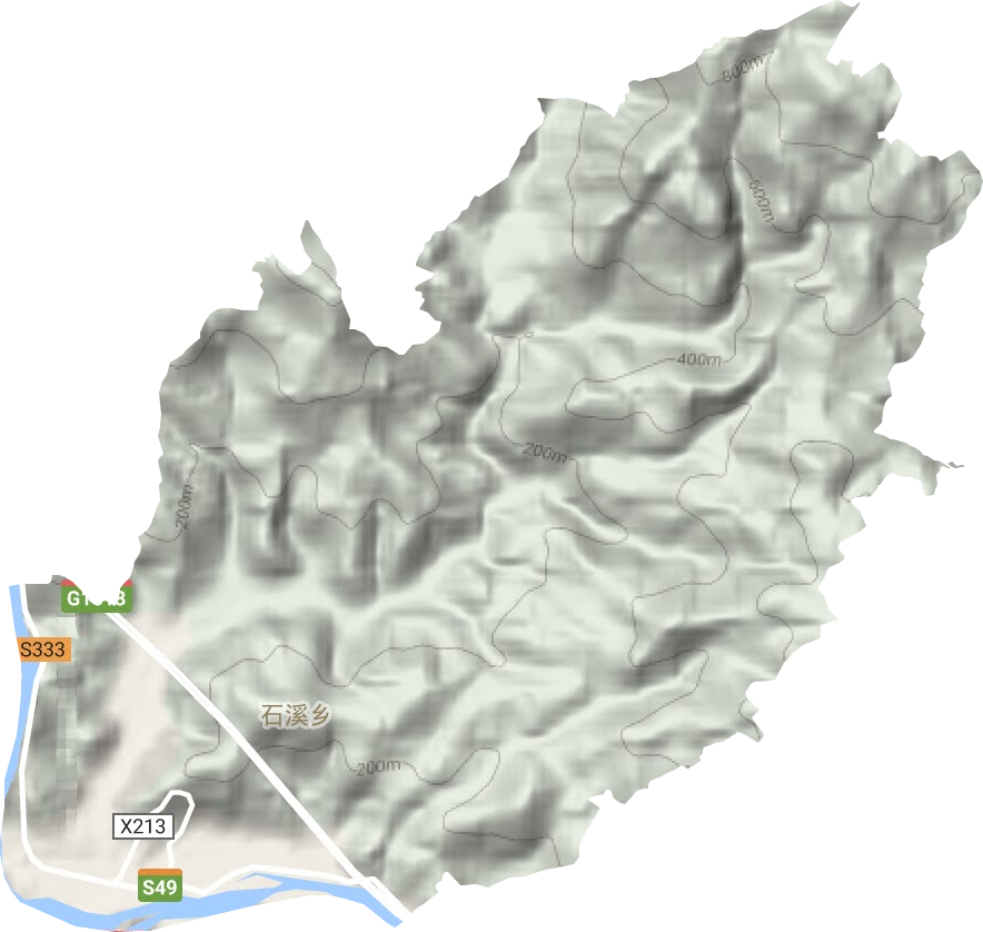 石溪鄉(xiāng)地形圖