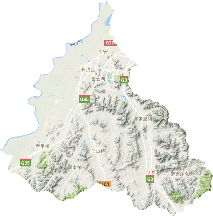 長清區地形圖