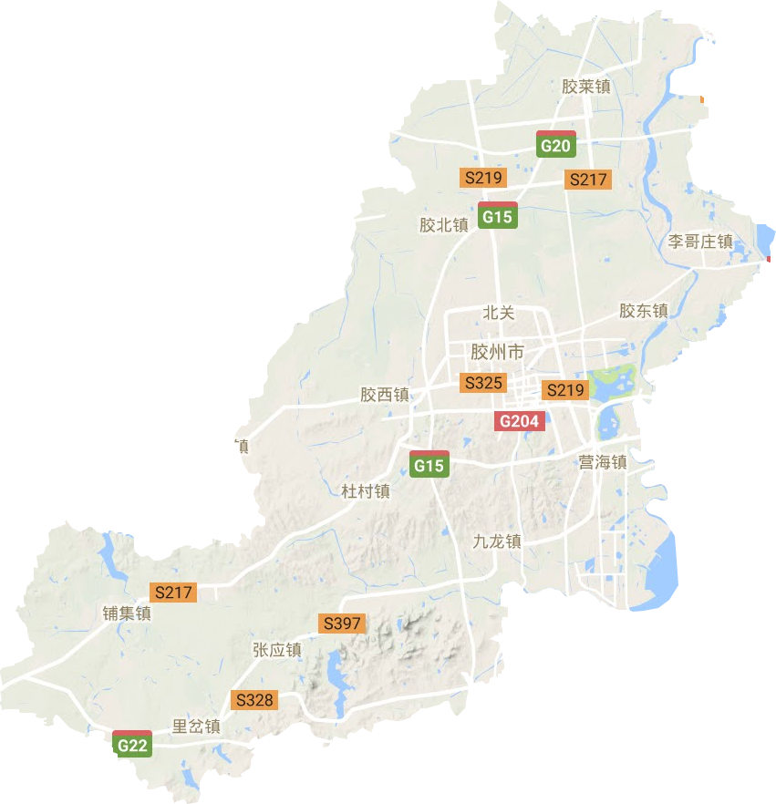 膠州市地形圖