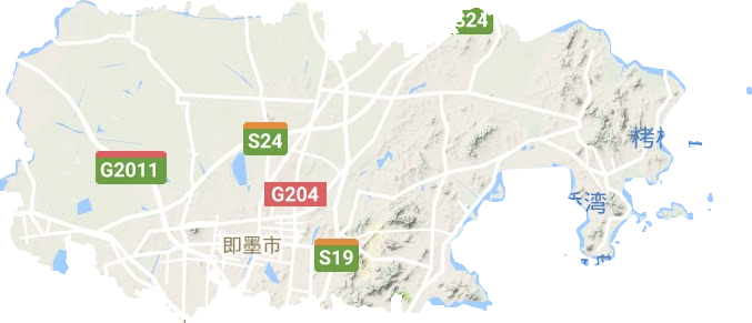 即墨區(qū)地形圖