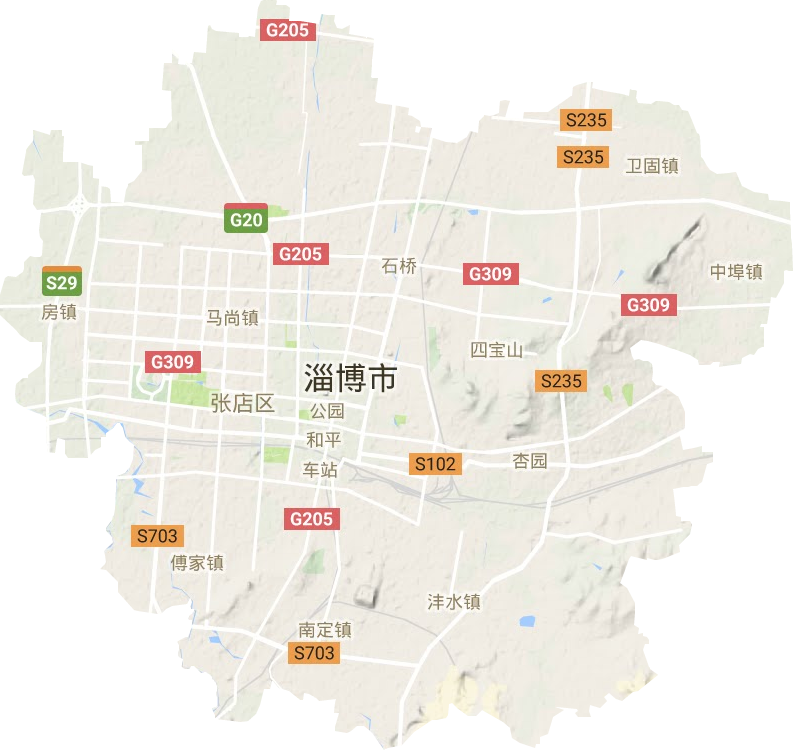 張店區地形圖