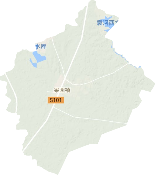 梁園鎮地形圖
