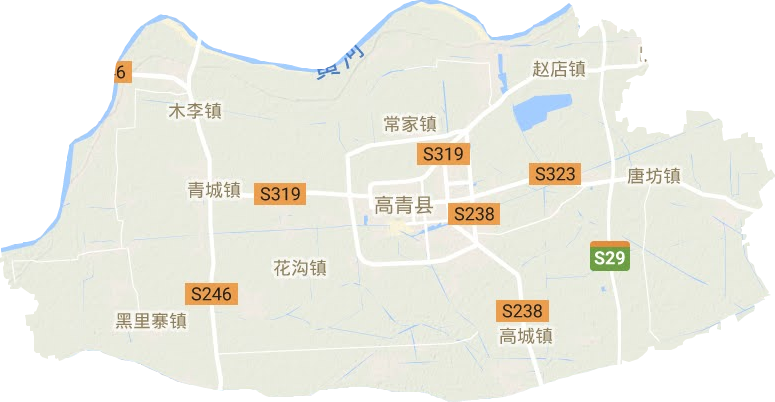 高青縣地形圖