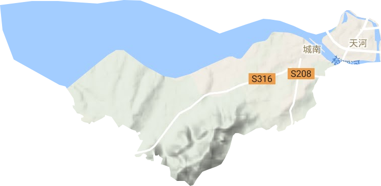 天河街道地形圖