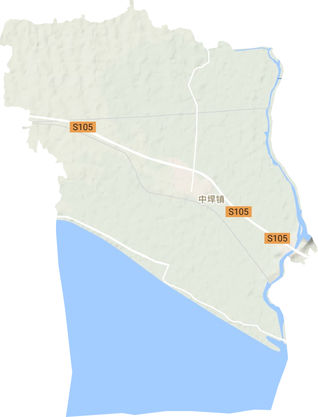 中垾鎮地形圖