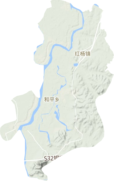 紅楊鎮地形圖