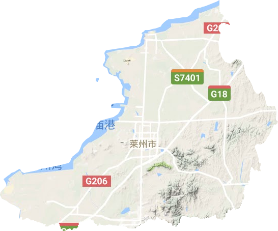 萊州市地形圖