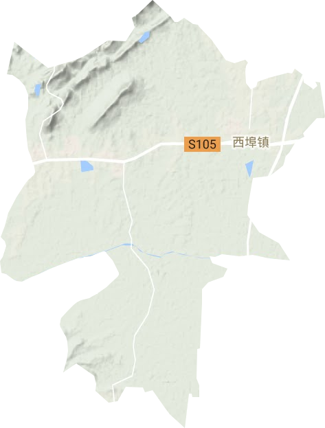 西埠鎮地形圖