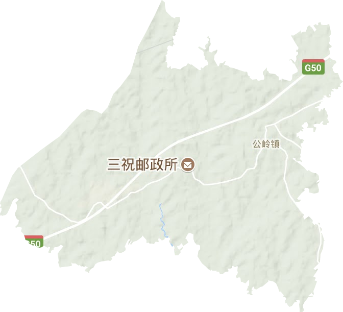 公嶺鎮(zhèn)地形圖