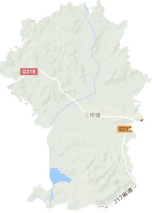 三橋鎮(zhèn)地形圖