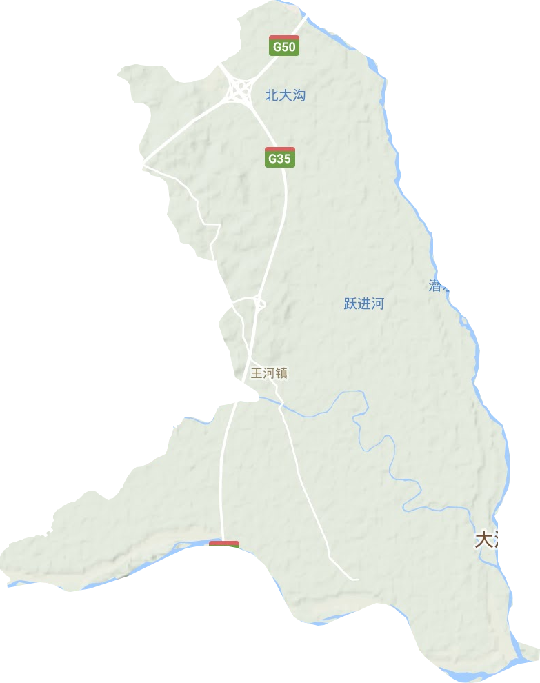 王河鎮地形圖