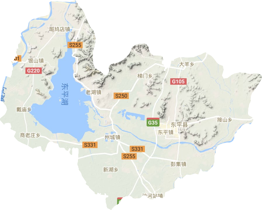 東平縣地形圖