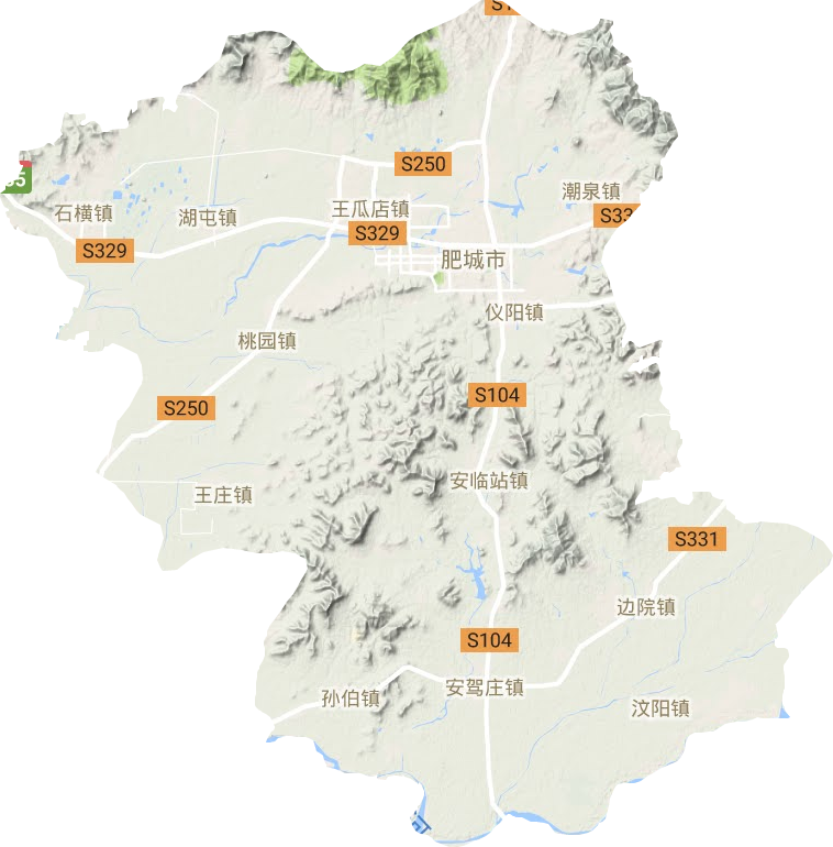 肥城市地形圖