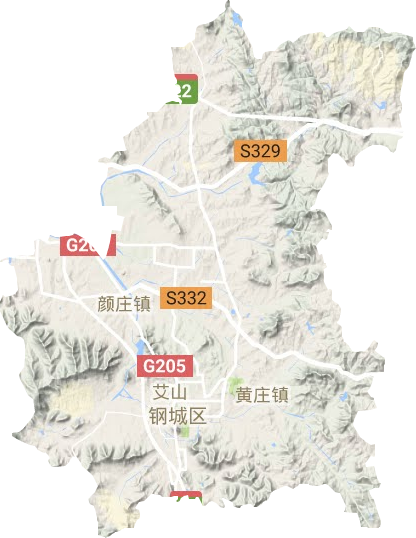 鋼城區地形圖